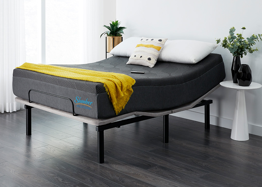 Angled view of Ebony mattress