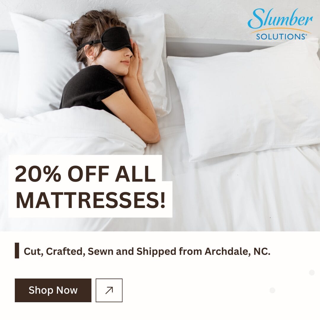 20% off all mattresses on Slumber.Solutions